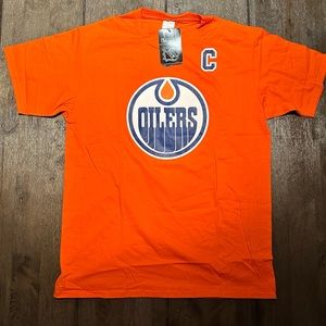 BRAND NEW WITH TAGS CONNOR MCDAVID FANATICS SIZE LARGE MENS T SHIRT OILERS